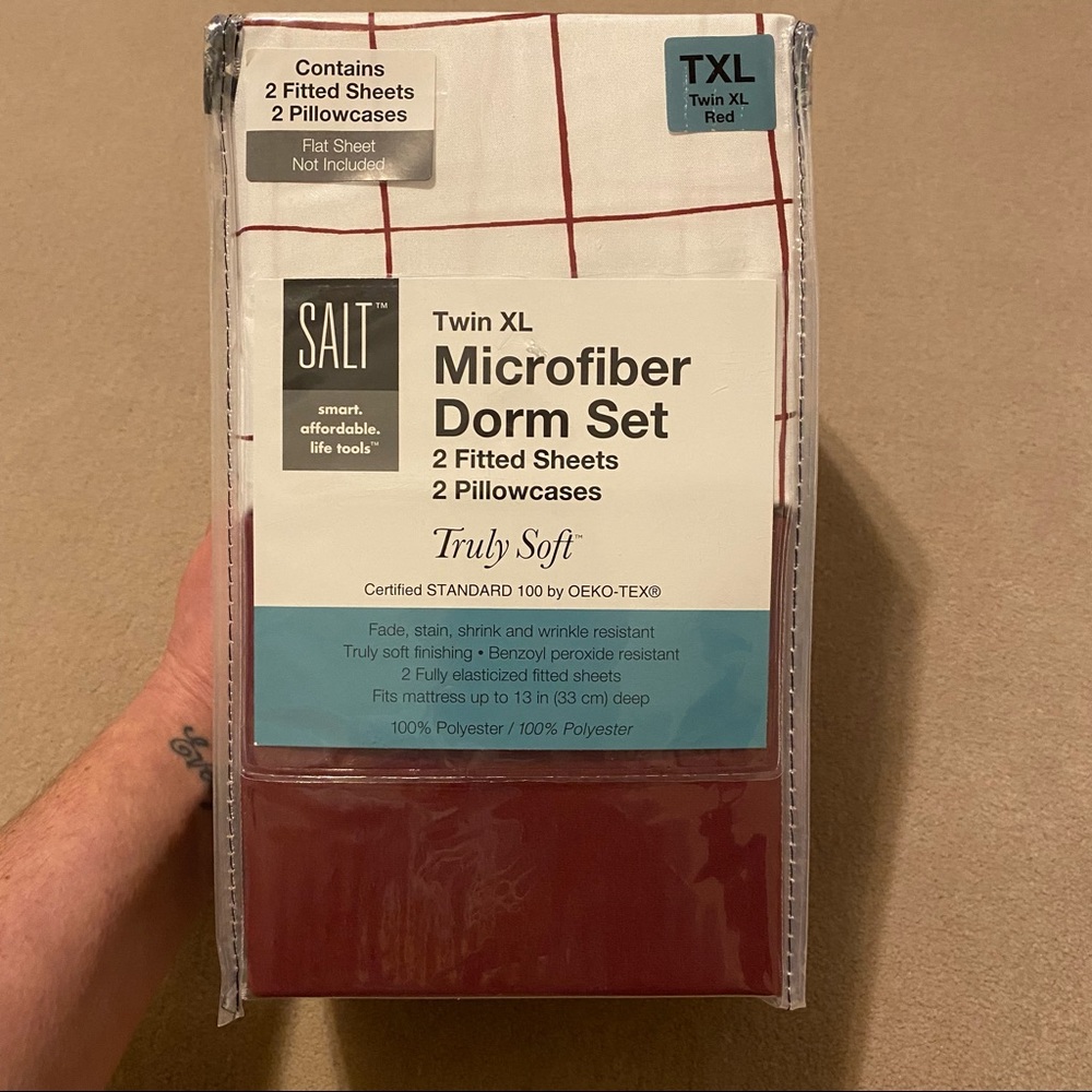 SALT Twin XL Microfiber Dorm Sheet Set